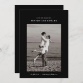 Zeer minimale eenvoudige enkele foto save the date (Voorkant / Achterkant)