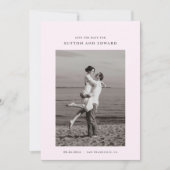 Zeer minimale enkele foto save the date (Voorkant)