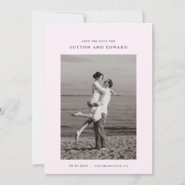 Zeer minimale enkele foto save the date