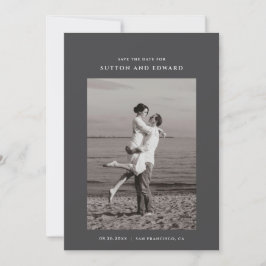 Zeer minimale enkele foto save the date