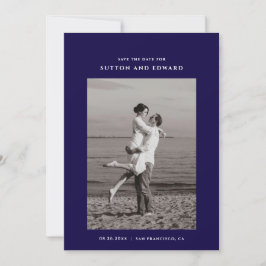 Zeer minimale enkele foto save the date