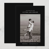 Zeer minimale enkele foto save the date (Voorkant / Achterkant)