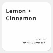 Zeer minimale vierkante etiketten van witte produc (Voorkant)