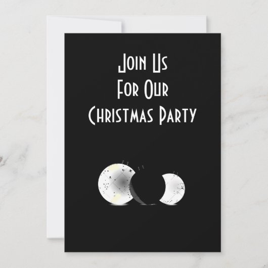 ZEER MODERNE CHRISTMAS PARTY INVITATION KAART (Voorkant)