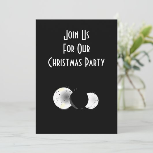 ZEER MODERNE CHRISTMAS PARTY INVITATION KAART (Staand voorkant)