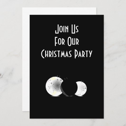 ZEER MODERNE CHRISTMAS PARTY INVITATION KAART (Voorkant / Achterkant)