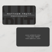 Zeer moderne vet donkergrijze witte tekst visitekaartje (Voorkant / Achterkant)