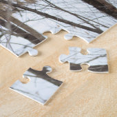 Zeer moeilijke winterpuzzel in het bos legpuzzel (Zijkant)