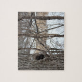 Zeer moeilijke winterpuzzel in het bos legpuzzel (Verticaal)