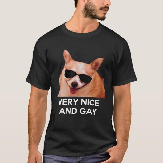Zeer mooi en homo hondenbril meme t-shirt (Voorkant)