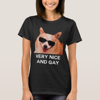 Zeer mooi en homo hondenbril meme t-shirt