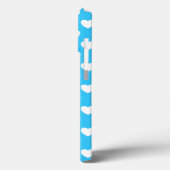 Zeer mooie blauwe met witte harten patroon Case-Mate iPhone case (Achterkant / Links)
