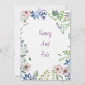 Zeer mooie, kleurrijke uitnodiging (Achterkant)