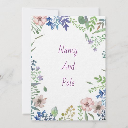 Zeer mooie, kleurrijke uitnodiging (Achterkant)