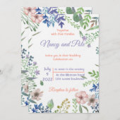 Zeer mooie, kleurrijke uitnodiging (Voorkant / Achterkant)