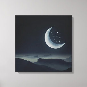 Zeer mooie maan Zazzle_Growshop. Canvas Afdruk