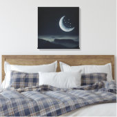 Zeer mooie maan | Zazzle_Growshop. Canvas Afdruk (Insitu (Slaapkamer))