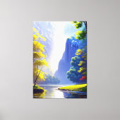 Zeer mooie serene Natuur landschapsschilderij Canvas Afdruk (Voorkant)