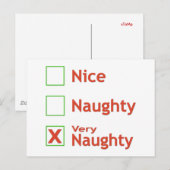 Zeer Naughty Briefkaart (Voorkant / Achterkant)