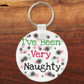 Zeer Naughty Holiday T-shirts en cadeautjes Sleutelhanger (Voorkant)