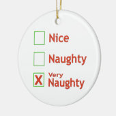 Zeer Naughty Keramisch Ornament (Links)