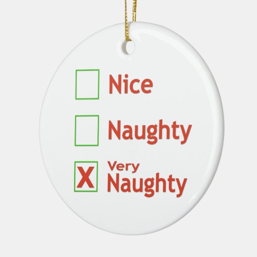 Zeer Naughty Keramisch Ornament (Links)