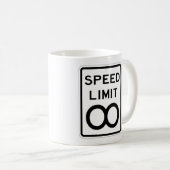 Zeer onbeperkte MPH Road Sign Coffee Cup Koffiemok (Voorkant rechts)