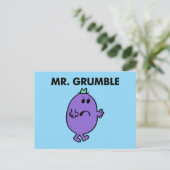 Zeer ongelukkige meneer Grumble Briefkaart (Staand voorkant)