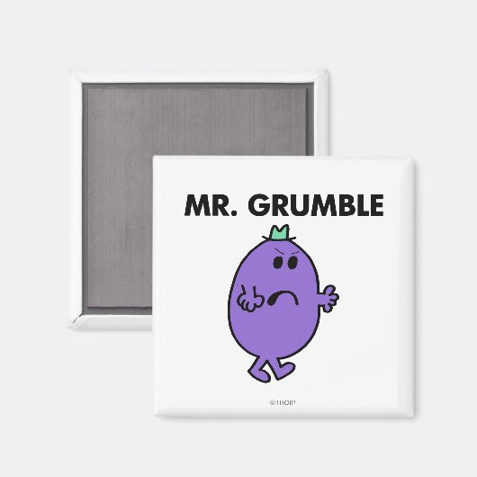 Zeer ongelukkige meneer Grumble Magneet (Voorkant / Achterkant)