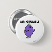 Zeer ongelukkige meneer Grumble Ronde Button 5,7 Cm (Voorkant /achterkant)