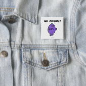 Zeer ongelukkige meneer Grumble Vierkante Button 5,1 Cm (In situ)