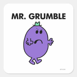 Zeer ongelukkige meneer Grumble Vierkante Sticker