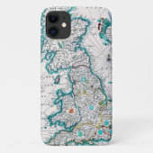Zeer oude Antiek Kaart van Britannia Case-Mate iPhone Case (Achterkant)