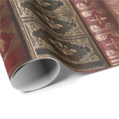 Zeer oude boekencellen cadeaupapier (Rol Hoek)