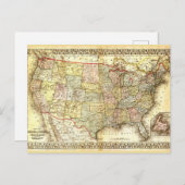 Zeer oude Kaart van de Verenigde Staten van Amerik (Voorkant / Achterkant)