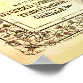 Zeer oude Kaart van de Verenigde Staten van Amerik Poster (Hoek)