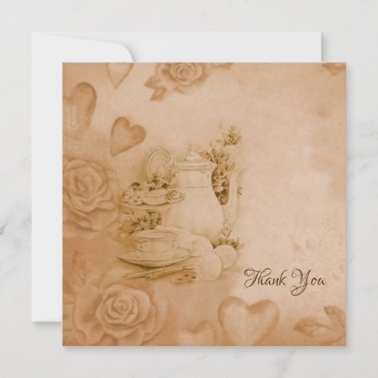 Zeer , oude stijl dank je kaart (Voorkant)