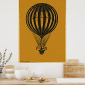Zeer oude warmloperballonpotlood poster (Keuken)