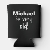 Zeer oude zwarte Birthday-naam op maat Blikjeskoeler (Achterkant)