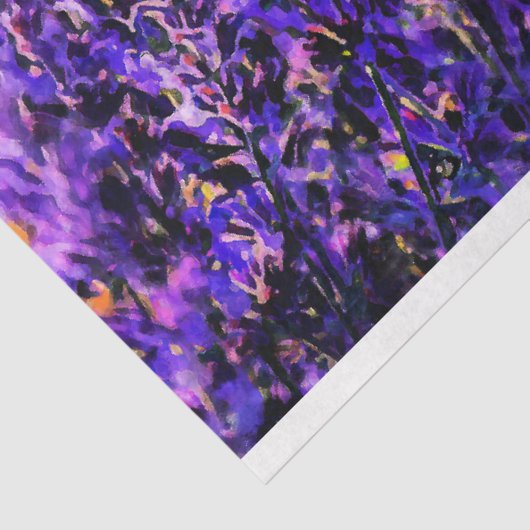 Zeer Paarse Artsy Lavendel Velden Tissuepapier (Detail)