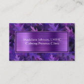 Zeer Paarse bladshimmer psychotherapie | Adviseur Visitekaartje (Voorkant)
