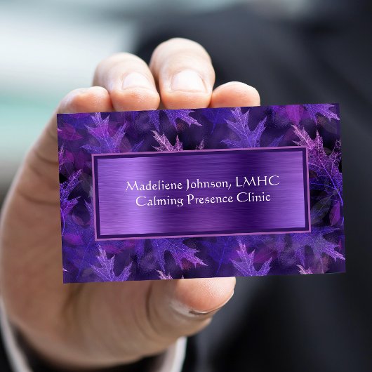 Zeer Paarse bladshimmer psychotherapie | Adviseur Visitekaartje