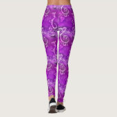"Zeer  Paarse" Fancy Yoga Pants Leggings (Achterkant)