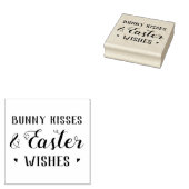 ZEER paasstempel. Bunny Kisses & Paaswijn. Rubberstempel (Gestempeld)