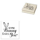 ZEER paasstempel. Een Bunny houdt van je. Rubberstempel (Gestempeld)