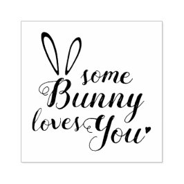 ZEER paasstempel. Een Bunny houdt van je. Rubberstempel