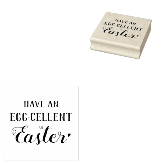 ZEER paasstempel. Heb een Edelcelent Pasen. Rubberstempel (Gestempeld)