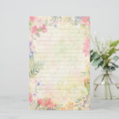 Zeer  papier met bloemenvoering (Staand voorkant)