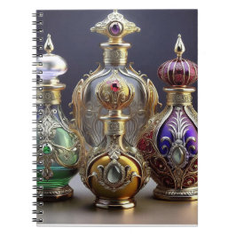 Zeer  parfumflesjes in barokstijl notitieboek