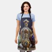 Zeer  parfumflesjes in barokstijl schort (Gedragen)